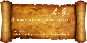 Landsteiner Gabriella névjegykártya